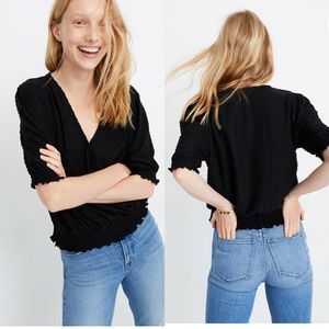 Madewell Texture & Thread Smocked Crossover